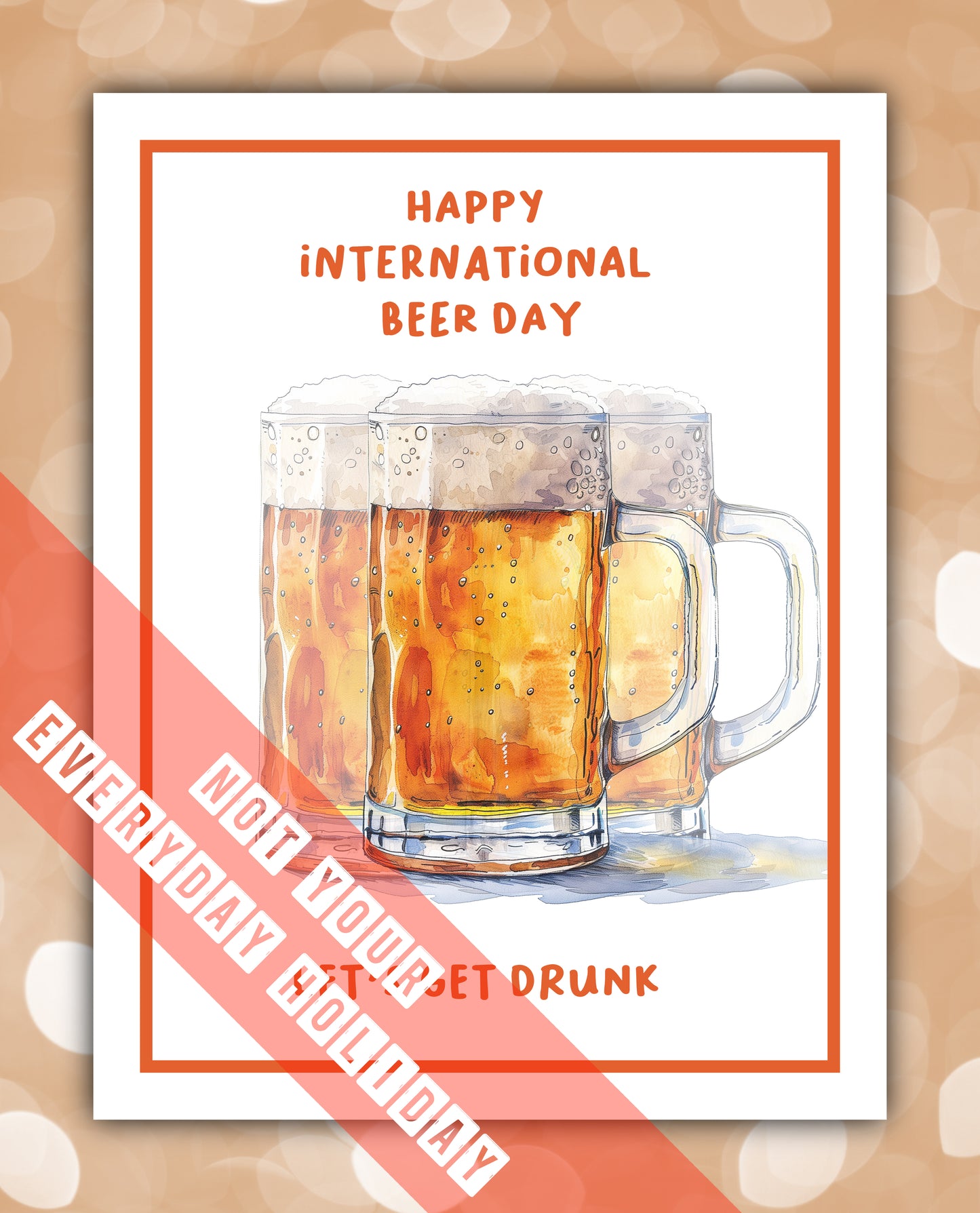 International Beer Day Greeting Card