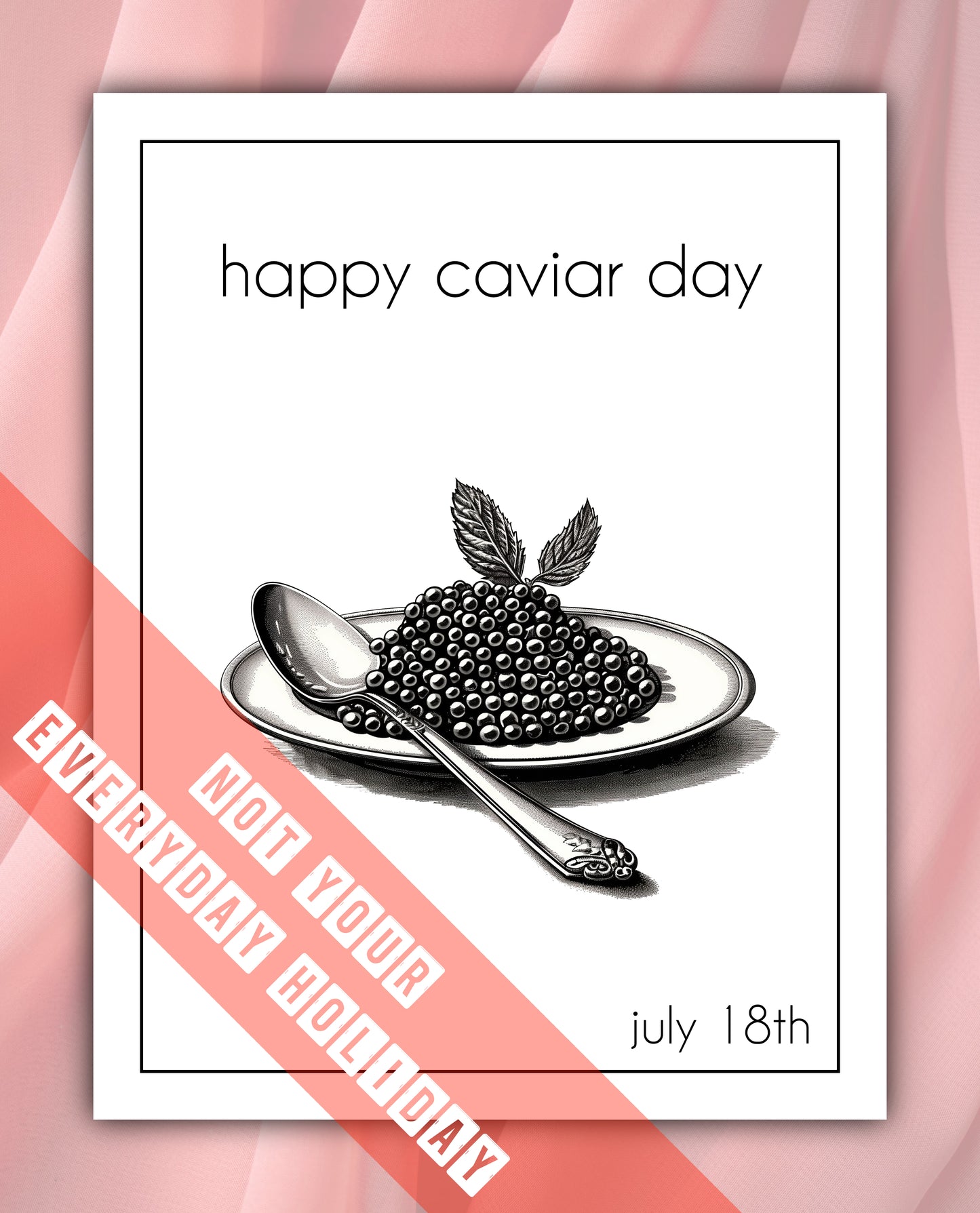 Caviar Day Greeting Card