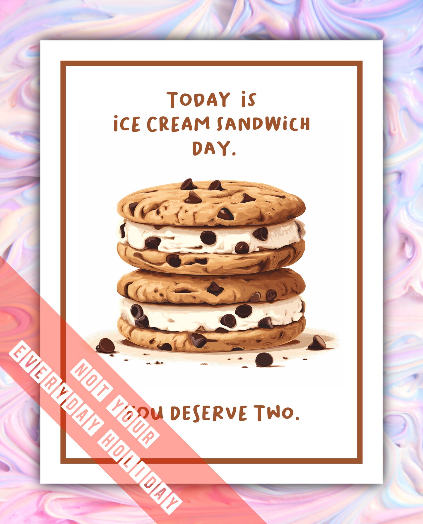 Ice Cream Sandwich Day Greeting Card
