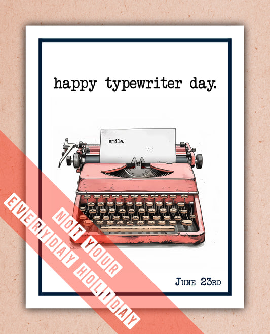 Typewriter Day Greeting Card